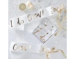 6 Sashes I Do Crew Paper/Foil 75x10 Cm -Feestartikelen Winkel 6 sashes i do crew paper foil 75x10 cm 2
