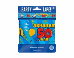 Abraham Afzetlint 50 Jaar Cartoon 12m -Feestartikelen Winkel abraham afzetlint 50 jaar cartoon 12m 1