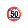 Abraham Button 50 Jaar Verkeersbord 5,5cm -Feestartikelen Winkel abraham button 50 jaar verkeersbord 55cm