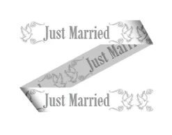Afzetlint Just Married 15m