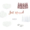 Auto Decoratie Set Bruiloft Just Married -Feestartikelen Winkel auto decoratie set bruiloft just married