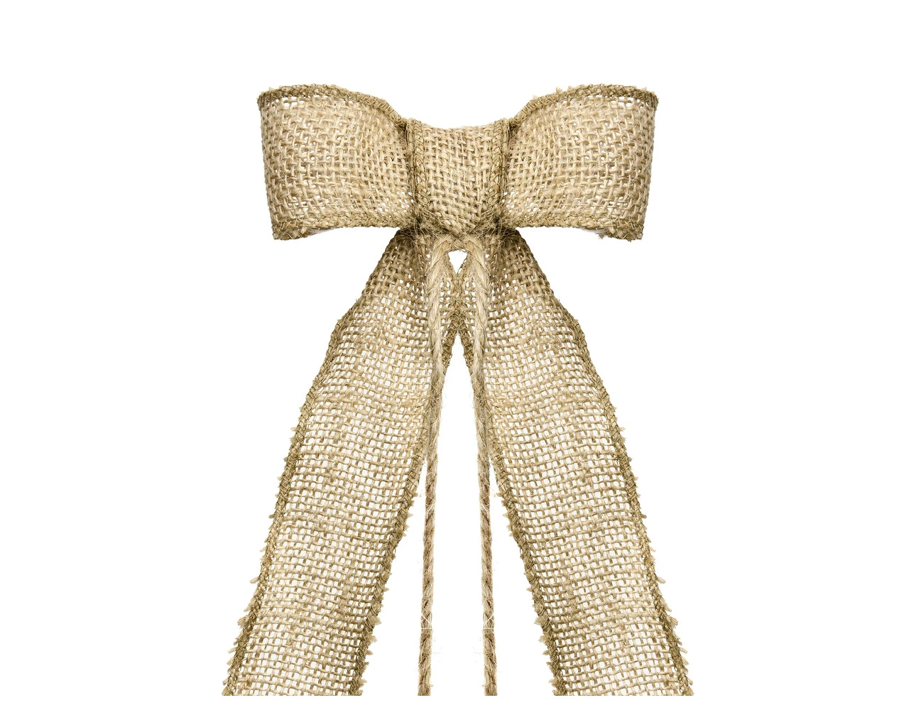 Auto Decoratie Set Bruiloft Jute Strikjes 4 Auto Decoratie Set Bruiloft Jute Strikjes - Afbeelding 2