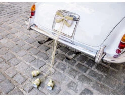 Auto Decoratie Set Bruiloft Strikjes -Feestartikelen Winkel auto decoratie set bruiloft strikjes 4