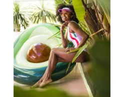 Avocado Luchtbed Met Strandbal 1,8m -Feestartikelen Winkel avocado luchtbed met strandbal 18m 5