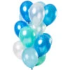 Azure Blauwe Ballonnen Chroom 33cm 15st -Feestartikelen Winkel azure blauwe ballonnen chroom 33cm 15st