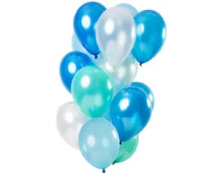 Azure Blauwe Ballonnen Chroom 33cm 15st