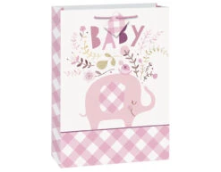 Baby Olifant Geschenktas Roze -Feestartikelen Winkel baby olifant geschenktas roze 1