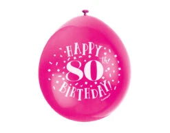 Ballonne Happy Birthday 80 Jaar 28cm 10st -Feestartikelen Winkel ballonne happy birthday 80 jaar 28cm 10st 2