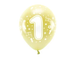 Ballonnen 1 Jaar Goud 33cm 6st