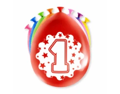 Ballonnen 1 Jaar Hoera 30cm 8st