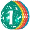 Ballonnen 1 Jaar Versiering 30cm 5st -Feestartikelen Winkel ballonnen 1 jaar versiering 30cm 5st