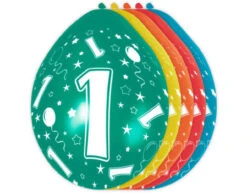 Ballonnen 1 Jaar Versiering 30cm 5st
