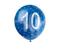 Ballonnen 10 Jaar Confetti 30cm 5st -Feestartikelen Winkel ballonnen 10 jaar confetti 30cm 5st 1