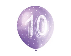 Ballonnen 10 Jaar Confetti 30cm 5st -Feestartikelen Winkel ballonnen 10 jaar confetti 30cm 5st 4