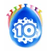 Ballonnen 10 Jaar Hoera 30cm 8st -Feestartikelen Winkel ballonnen 10 jaar hoera 30cm 8st