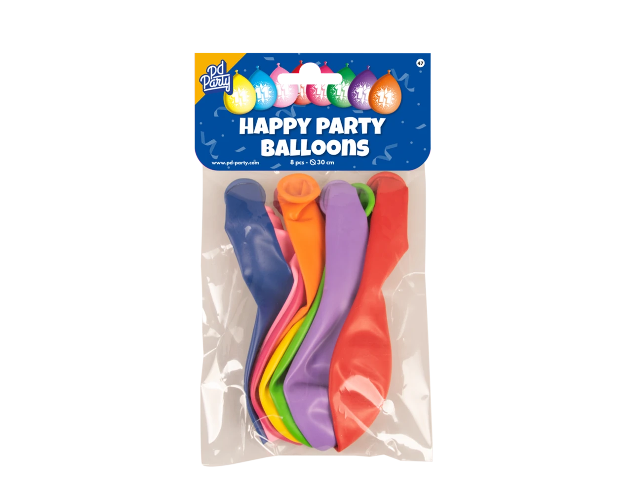 Ballonnen 11 Jaar Meerkleurig 30cm 8st 4 Ballonnen 11 Jaar Meerkleurig 30cm 8st - Afbeelding 2