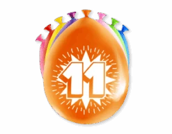 Ballonnen 11 Jaar Meerkleurig 30cm 8st