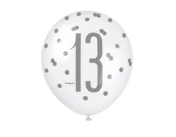 Ballonnen 13 Jaar Stippen 30cm 6st -Feestartikelen Winkel ballonnen 13 jaar stippen 30cm 6st 2