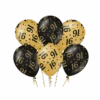 Ballonnen 16 Jaar Goud Zwart 30cm 6st -Feestartikelen Winkel ballonnen 16 jaar goud zwart 30cm 6st