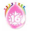 Ballonnen 16 Jaar Hoera 30cm 8st -Feestartikelen Winkel ballonnen 16 jaar hoera 30cm 8st