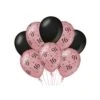 Ballonnen 16 Jaar Rose Zwart 30cm 8st -Feestartikelen Winkel ballonnen 16 jaar rose zwart 30cm 8st