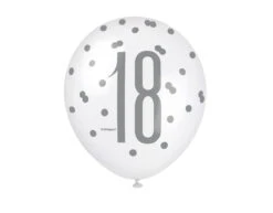 Ballonnen 18 Jaar Stippen Zwart 30cm 6st -Feestartikelen Winkel ballonnen 18 jaar stippen zwart 30cm 6st 3