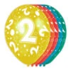 Ballonnen 2 Jaar Versiering 30cm 5st -Feestartikelen Winkel ballonnen 2 jaar versiering 30cm 5st