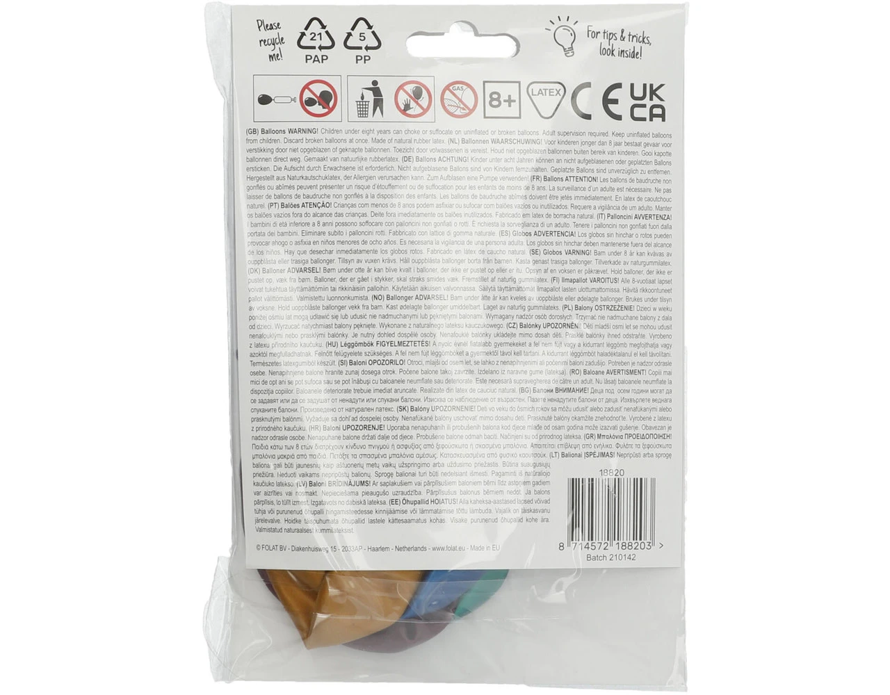 Ballonnen 20 Jaar Happy 20th 33cm 6st 5 Ballonnen 20 Jaar Happy 20th 33cm 6st - Afbeelding 3