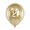 Ballonnen 21 Jaar Goud 30cm 6st -Feestartikelen Winkel ballonnen 21 jaar goud 30cm 6st