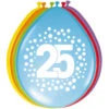 Ballonnen 25 Jaar Stippen 30cm 8st -Feestartikelen Winkel ballonnen 25 jaar stippen 30cm 8st