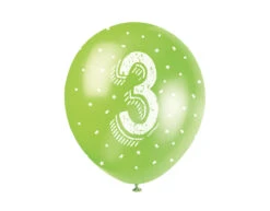 Ballonnen 3 Jaar Confetti 30cm 5st -Feestartikelen Winkel ballonnen 3 jaar confetti 30cm 5st 4