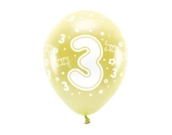 Ballonnen 3 Jaar Goud 33cm 6st