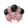Ballonnen 40 Jaar Rose Zwart 30cm 8st -Feestartikelen Winkel ballonnen 40 jaar rose zwart 30cm 8st