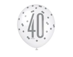 Ballonnen 40 Jaar Stippen 30cm 6st -Feestartikelen Winkel ballonnen 40 jaar stippen 30cm 6st 2