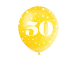 Ballonnen 50 Jaar Confetti 30cm 5st -Feestartikelen Winkel ballonnen 50 jaar confetti 30cm 5st 3