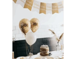 Ballonnen 50 Jaar Goud Wit 30cm 8st -Feestartikelen Winkel ballonnen 50 jaar goud wit 30cm 8st 1