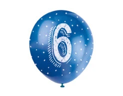 Ballonnen 6 Jaar Confetti 30cm 5st -Feestartikelen Winkel ballonnen 6 jaar confetti 30cm 5st 2