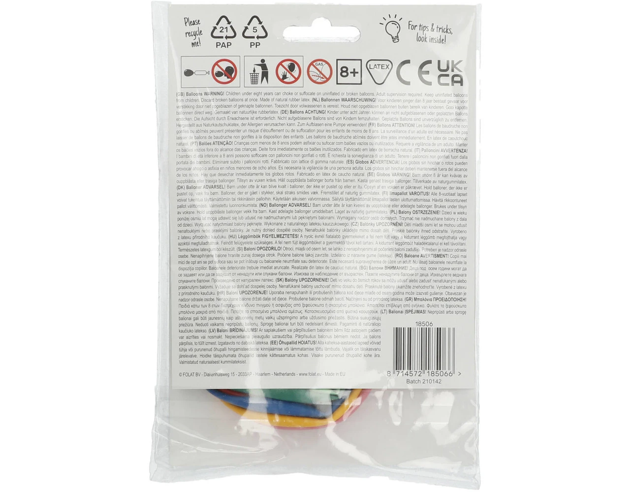 Ballonnen 6 Jaar Gekleurd 33cm 6st 5 Ballonnen 6 Jaar Gekleurd 33cm 6st - Afbeelding 3