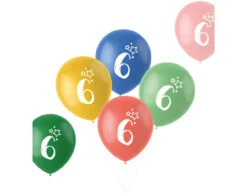 Ballonnen 6 Jaar Gekleurd 33cm 6st