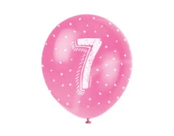 Ballonnen 7 Jaar Confetti 30cm 5st -Feestartikelen Winkel ballonnen 7 jaar confetti 30cm 5st 2