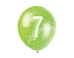 Ballonnen 7 Jaar Confetti 30cm 5st -Feestartikelen Winkel ballonnen 7 jaar confetti 30cm 5st 3
