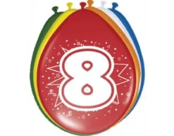 Ballonnen 8 Jaar 30cm 8st