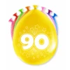 Ballonnen 90 Jaar Hoera 30cm 8st -Feestartikelen Winkel ballonnen 90 jaar hoera 30cm 8st