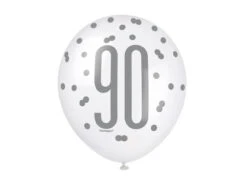 Ballonnen 90 Jaar Stippen 30cm 6st -Feestartikelen Winkel ballonnen 90 jaar stippen 30cm 6st 2