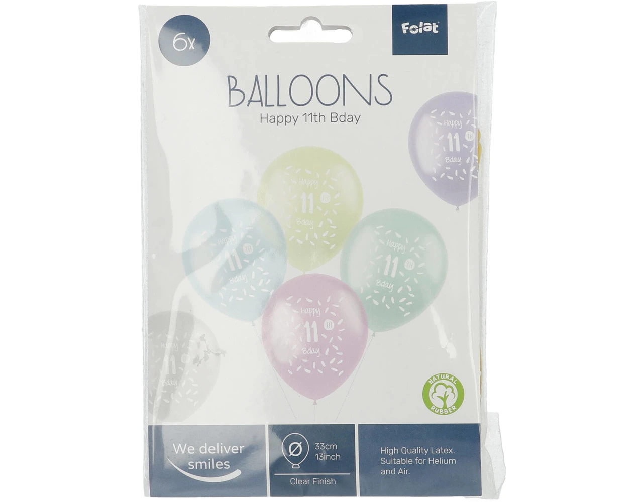 Ballonnen Happy 11Th Bday 33cm 6st 4 Ballonnen Happy 11Th Bday 33cm 6st - Afbeelding 2