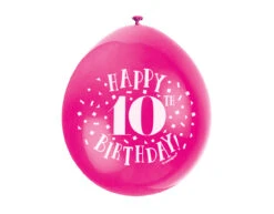 Ballonnen Happy Birthday 10 Jaar 28cm 10st -Feestartikelen Winkel ballonnen happy birthday 10 jaar 28cm 10st 4