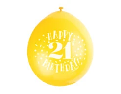 Ballonnen Happy Birthday 21 Jaar 28cm 10st -Feestartikelen Winkel ballonnen happy birthday 21 jaar 28cm 10st 2