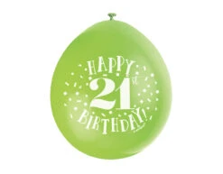 Ballonnen Happy Birthday 21 Jaar 28cm 10st -Feestartikelen Winkel ballonnen happy birthday 21 jaar 28cm 10st 5