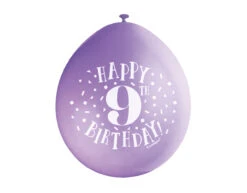 Ballonnen Happy Birthday 9 Jaar 28cm 10st -Feestartikelen Winkel ballonnen happy birthday 9 jaar 28cm 10st 6