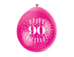 Ballonnen Happy Birthday 90 Jaar 28cm 10st -Feestartikelen Winkel ballonnen happy birthday 90 jaar 28cm 10st 3